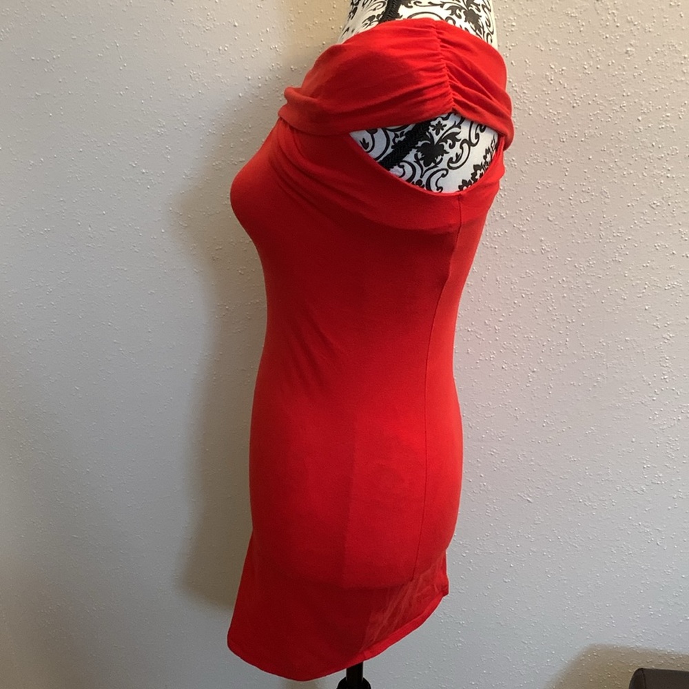 Red Mini Dress - Picture 3 of 8